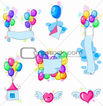 banners with balloons
