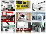 Collection of images of modern office
