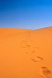 walking on sand dunes