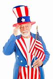 Uncle Sam Salutes America Flag