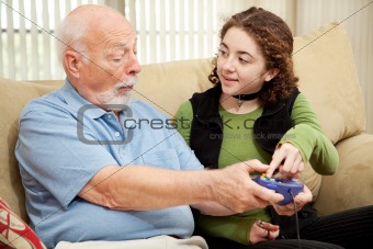 Teen Helps Grandpa