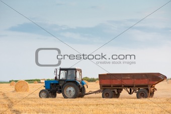 tractor at the field