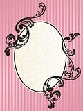 Romantic French retro frame in pink