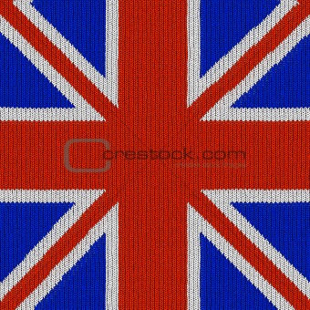 english flag in knitting pattern