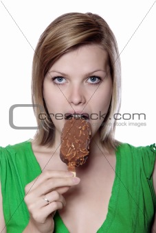 girl enjoying ice cream