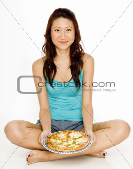 Sitting With Pizza