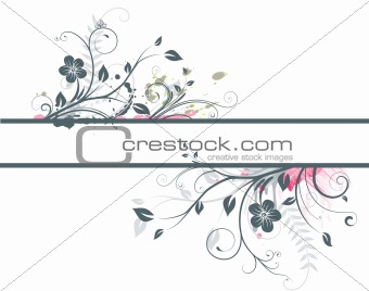 Floral Decorative banner