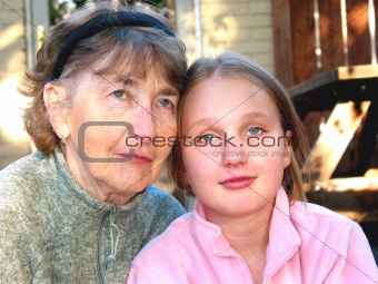 Senior woman with her granddaughter