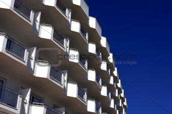 White balconies