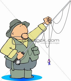 Men Fishing Cartoon