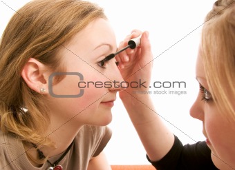 applying mascara