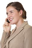 Businesswoman on the mobile phone