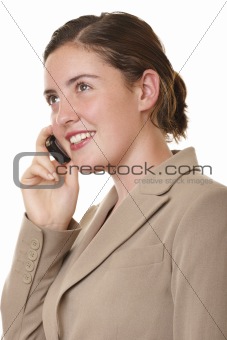 Businesswoman on the mobile phone