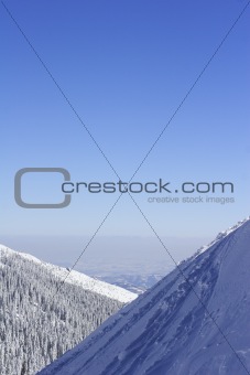 Snow mountain landscape
