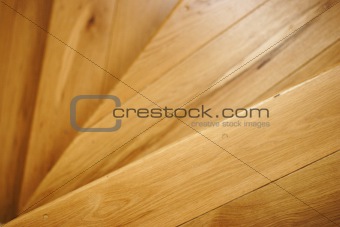 wooden stair case