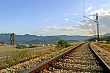 empty railroad track