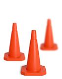 Three traffic cones