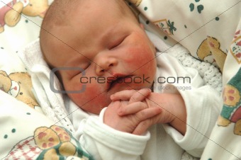 Newborn and praying for a good life