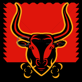 Bull in Red (Vector)