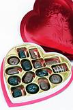 Heart shaped box of candy