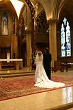 Bride and Groom at altar (portrait)