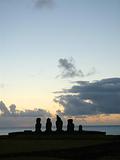 Sunset at Tahai, Easter Island