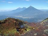 Volcanos of Guatemala viewed from Pacaya