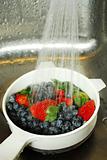 Washing berries