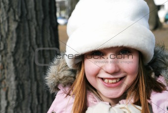 Girl in winter hat