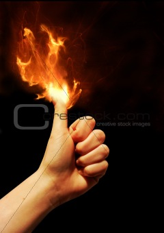 Thumb on Fire