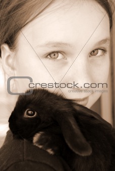 Girl and bunny