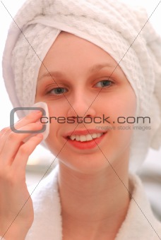Woman in towel