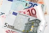 Colorful euro banknotes