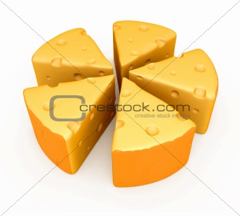 A peace of cheese