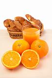 Croissants and orange juice 