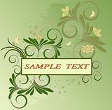 Floral Background  with frame - vector