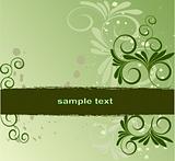 Floral Background  with frame - vector
