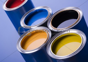 Paint and cans