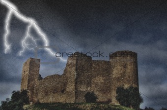 Castle under the storm