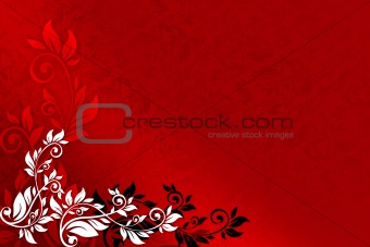 Red floral background