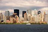 Lower Manhattan and Hudson River