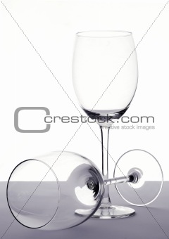 empty wineglasses