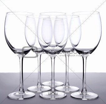 empty wineglasses