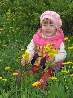Girl with the dandelions