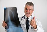 Docotr thumbs up with x-ray