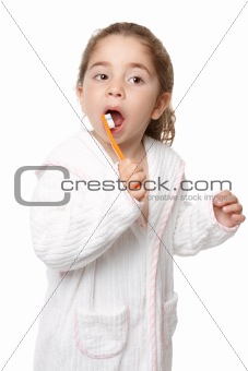 Dental care - child brushing teeth
