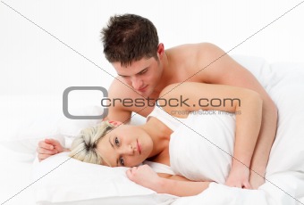 Boyfriend and gilfriend in bed