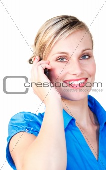 Portrait of a beautiful businesswoman on the phone