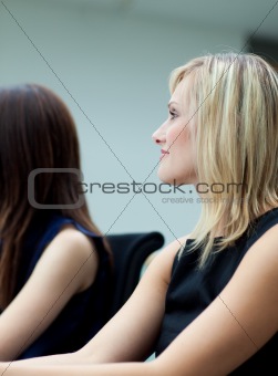 Attractive businesswoman in a meeting
