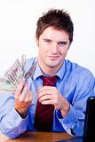 Businessperson holding money 